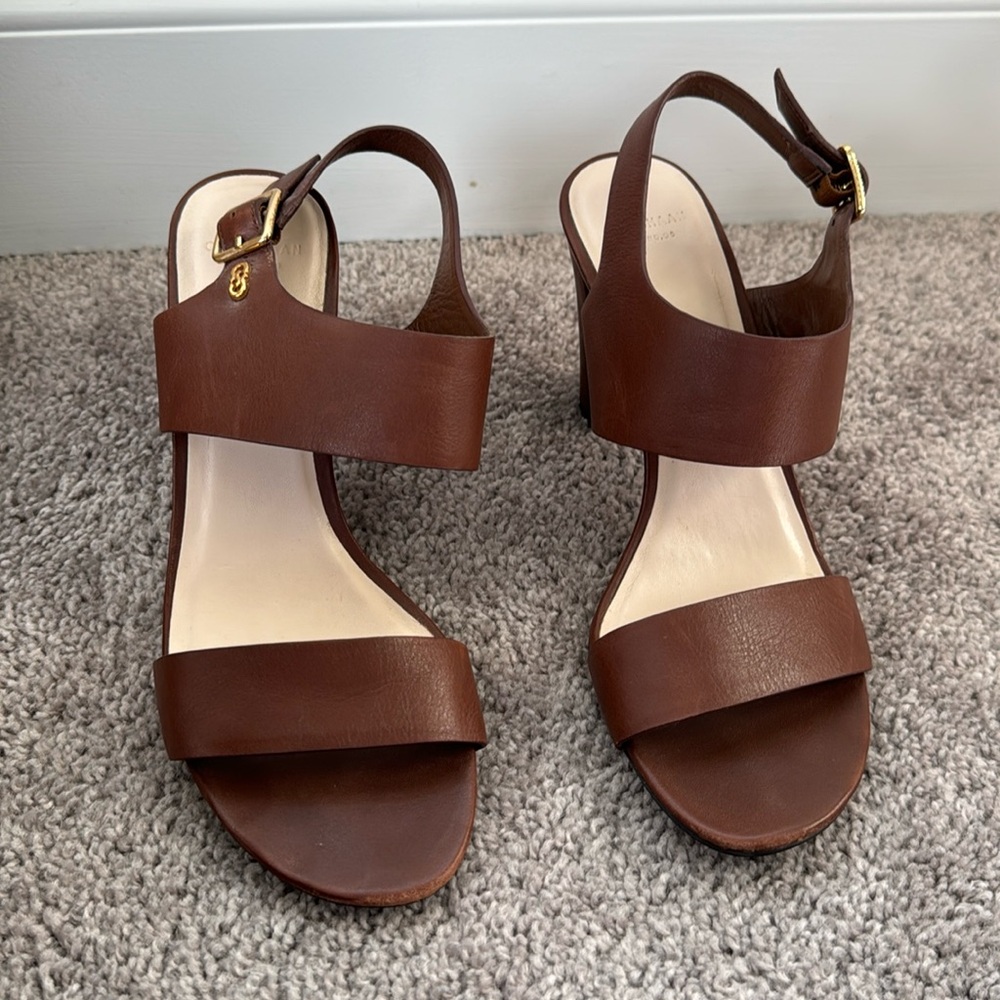 Cole Haan Sandals with Heel, Brown, Sise 7.5
